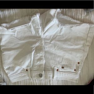 White Levi Cutoff shorts